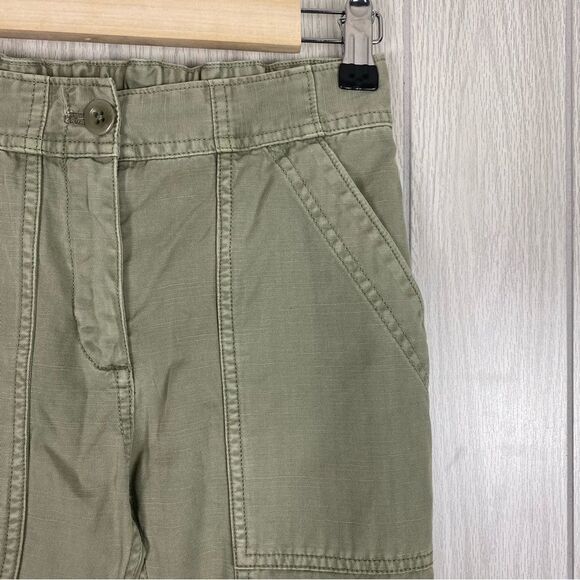 J. Crew | Army Green Ankle Zipper Skinny Pants Size 00 - Picture 3 of 9